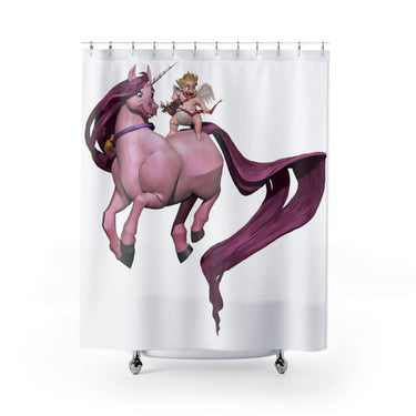Baby Cupid and Horse Shower Curtains